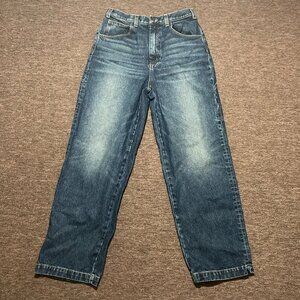 Nili Lotan Aaron Loose Fit Mom Jeans Blue Simon Wash Size 30 Made In USA